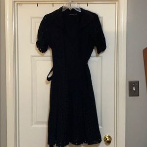 Navy eyelet dress